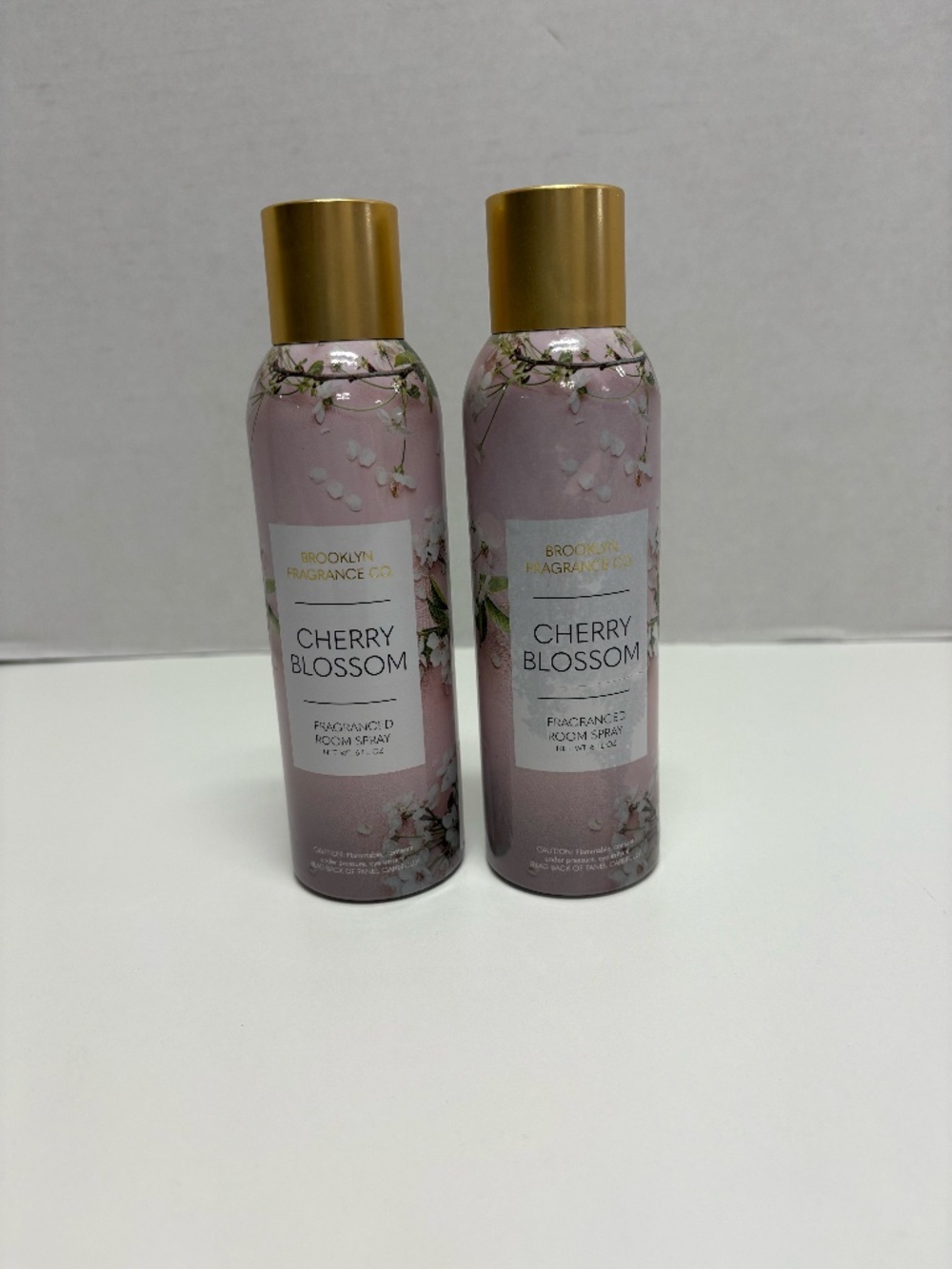 2 Bottles Brooklin Fragrance Co. Cherry Blossom Room Spray - 6Fl oz -NEW.